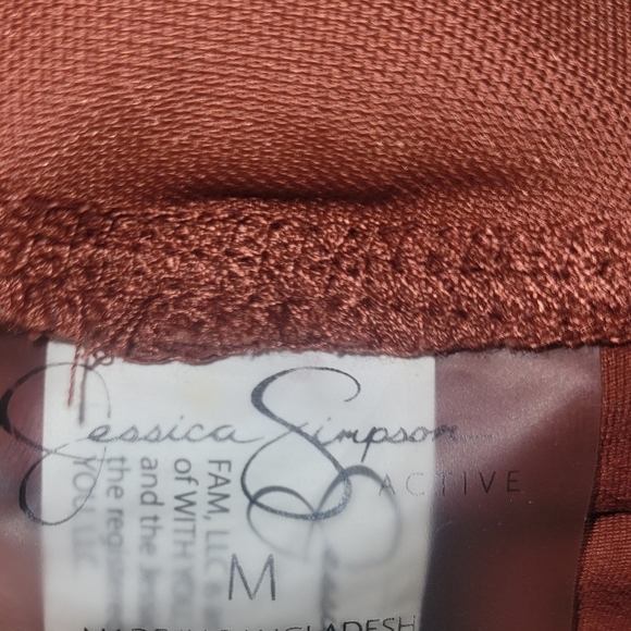 Jessica Simpson Burnt Orange Cropped Activewear Leggings M - Picture 4 of 4